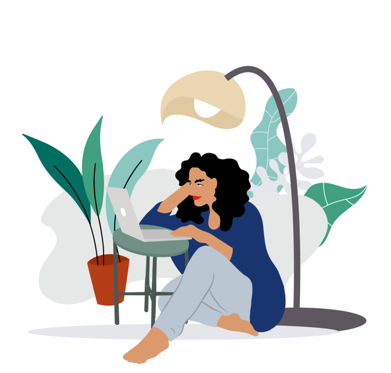 Illustration d'une personne en train de travailler
