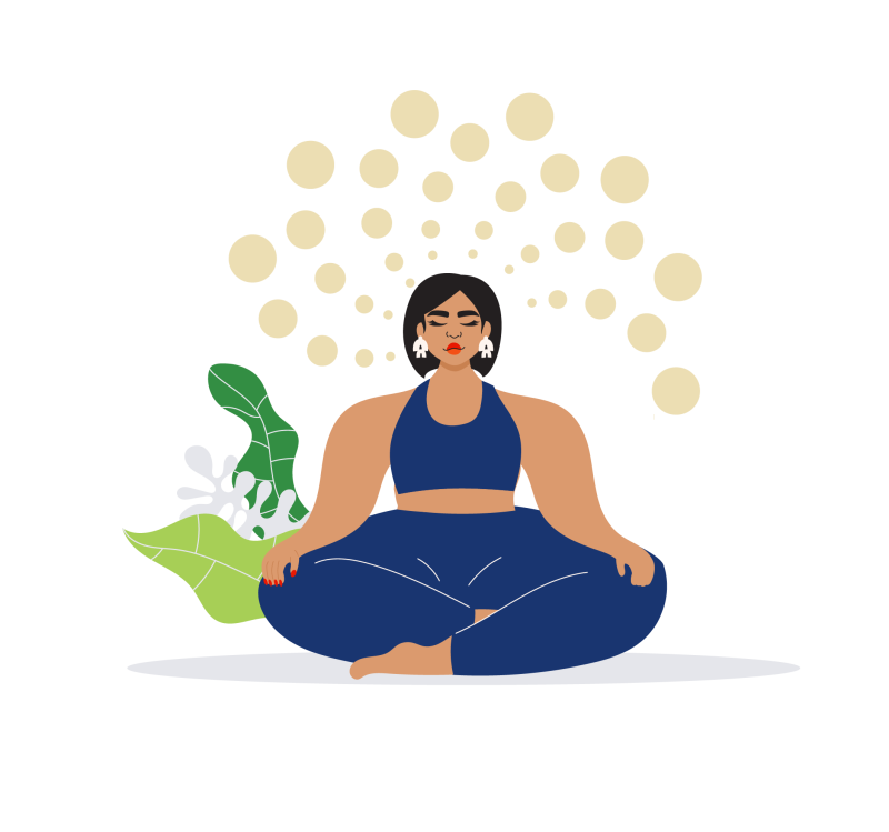 Une personne ne train de méditer